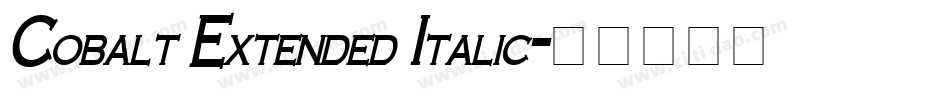 Cobalt Extended Italic字体转换
